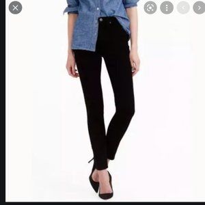 J.Crew 10" Lookout High Rise Skinny Jean Black 30